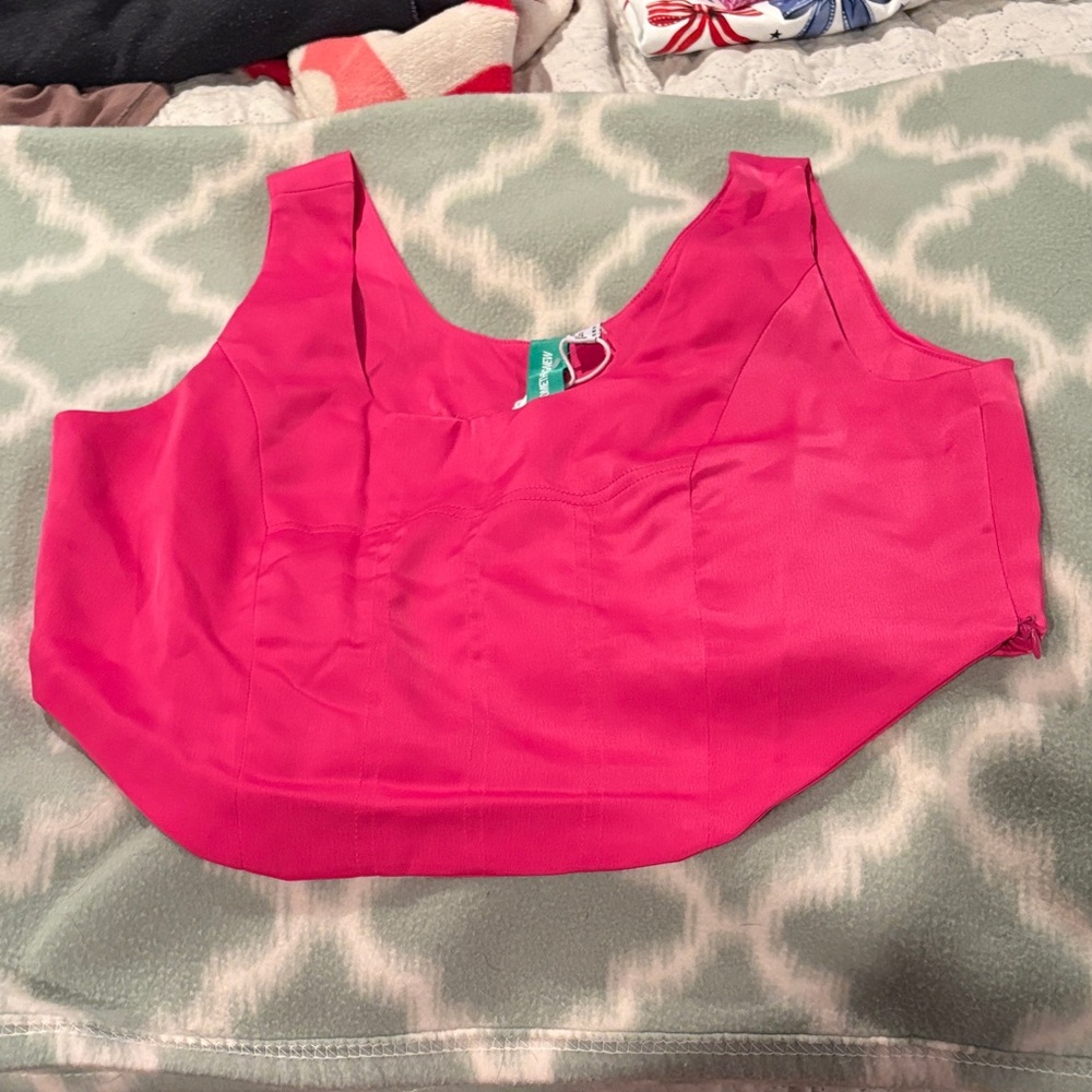 Vibrant Pink Crop Top
